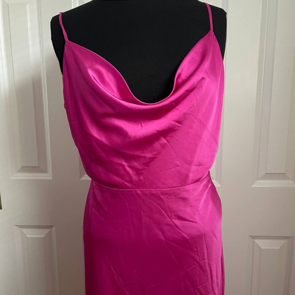 Adelyn Rae Faith Front Slit Slip Dress - Picture 5 of 6